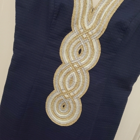 Lilly Pulitzer Valli Navy Shift Dress Size 0, Classic, formal, 100% Cott… - Picture 12 of 14